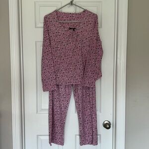 Girls longsleeve pink,black&white pajama set